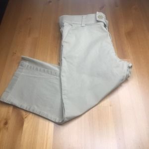 RIDERS by LEE Khaki Tan Cropped Pants / Capris, size 10